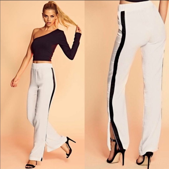 NWT Donna Mizanni Charlie Track Pant- White - Picture 3 of 6